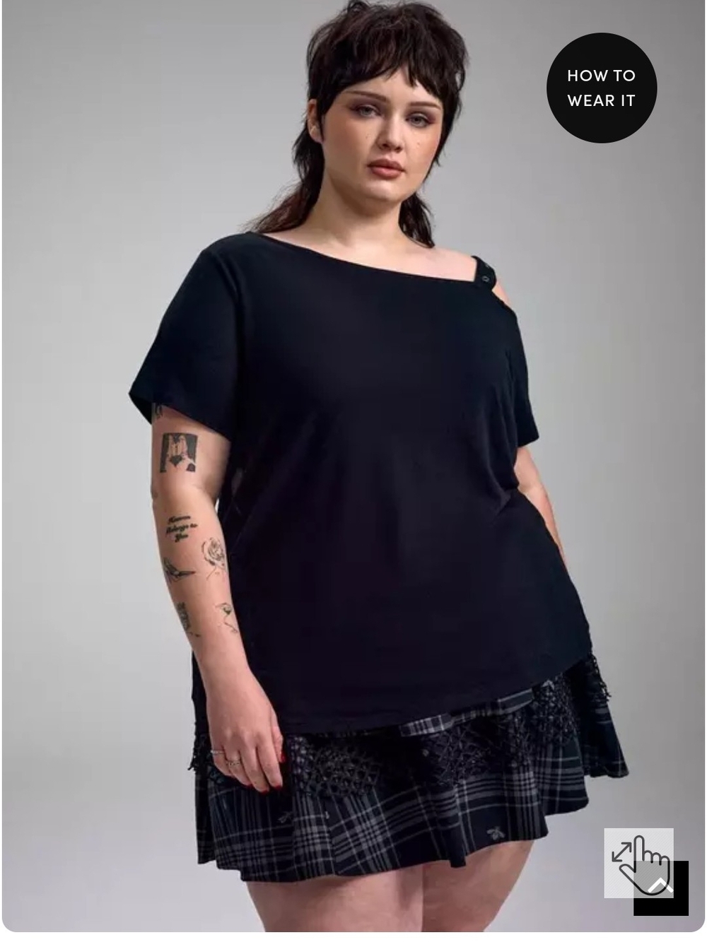 Torrid Nightfall  Black Off-Shoulder Short Sleeve Top